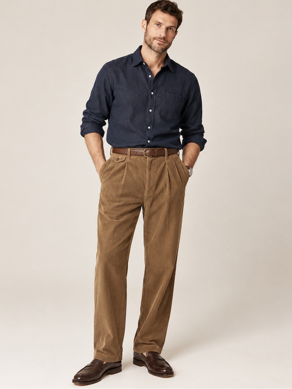 NEW! J. Crew Relaxed double-pleated corduroy pant Size 32 x 32